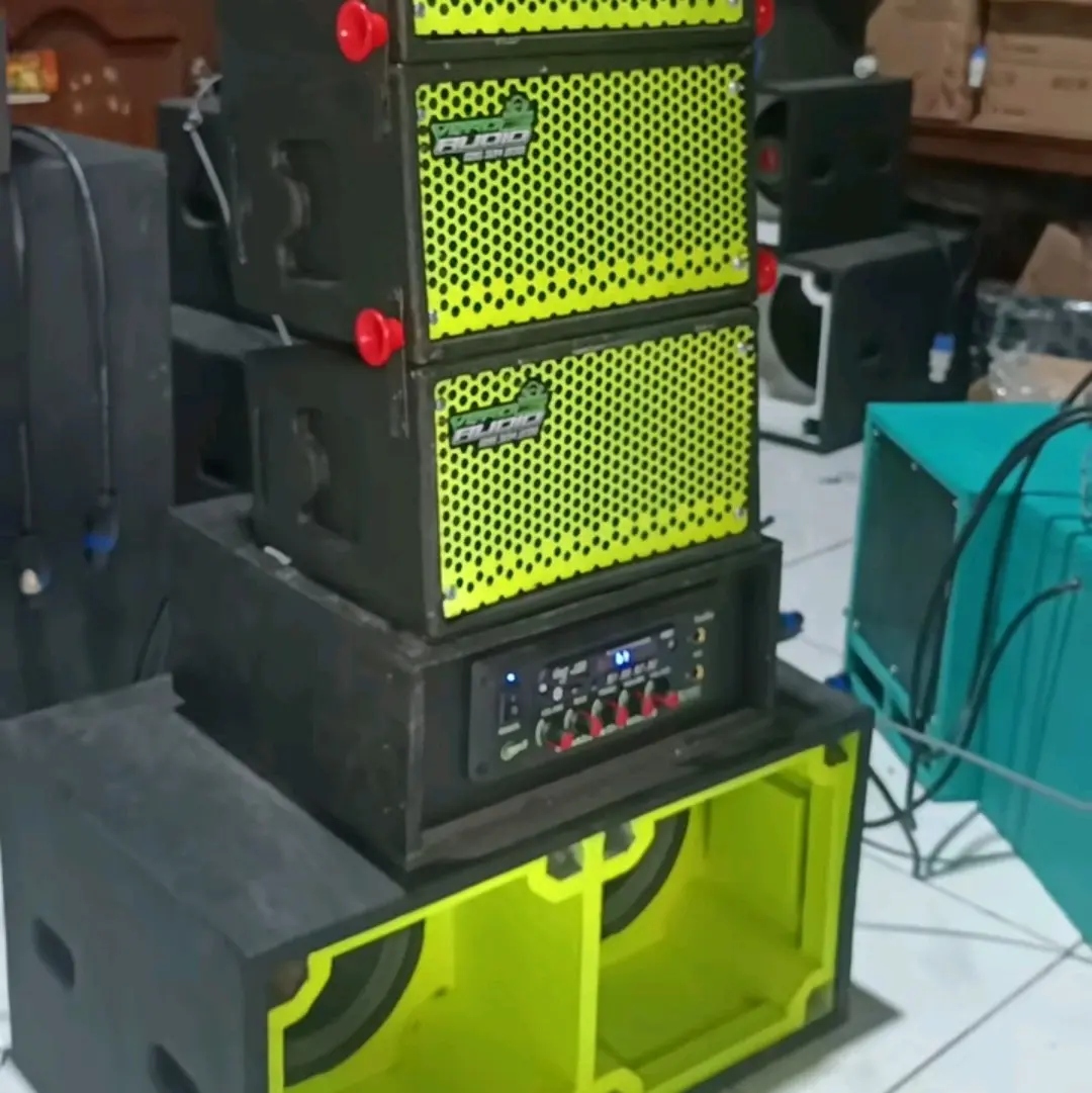 Paket miniatur siap bunyi 6 inch doubel plus amplifier Bluetooth karaoke lineare 4 inch plus tuweter AUDAX AX65