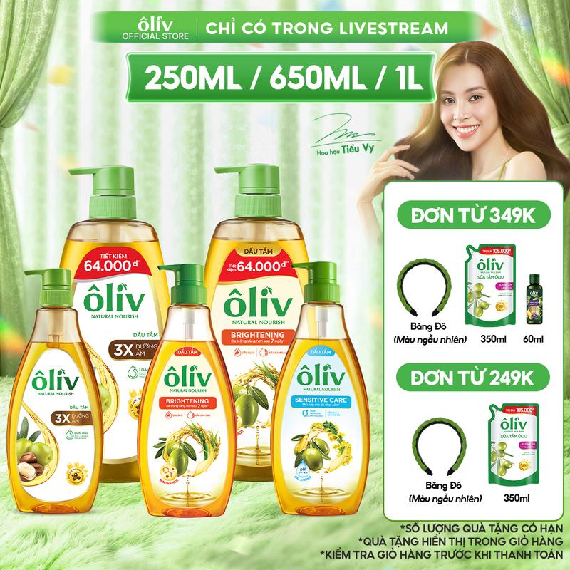[MỚI] Dầu Tắm Ôliv Nhũ Hóa Da, Sạch Sâu 250ML/650ML/1L
