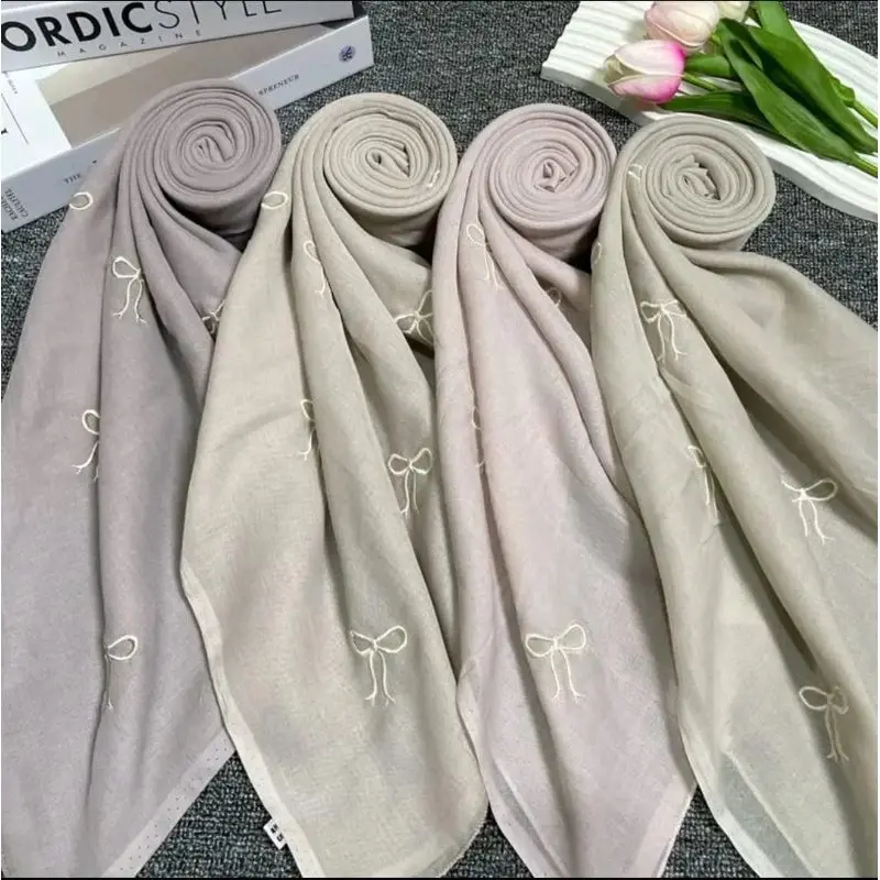 Balitass - hijab segiempat paris jadul bordir pita kecil || paris bordir / coquette pita kecil