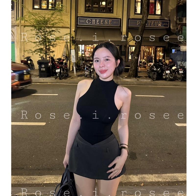    A25    Áo yếm cổ lọ vải co giãn ôm nhiều 