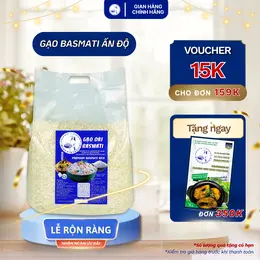 Gạo basmati Ấn Độ – nấu cháo mềm thơm, dễ tiêu – chỉ 77k (-9%) 🍚🔥