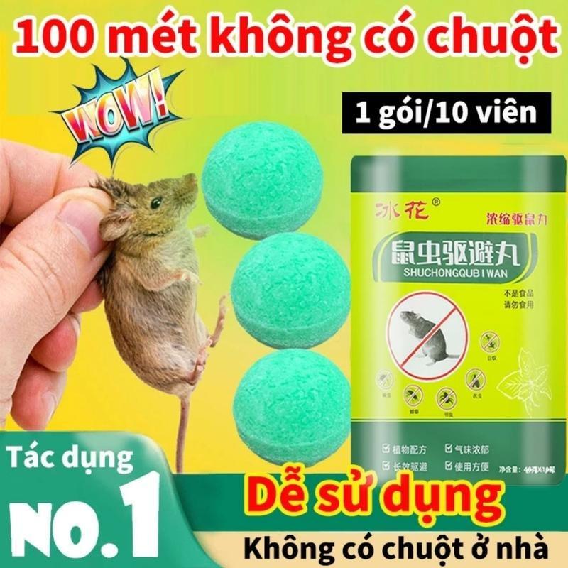 Hiệu ứng 100% thuốc đuổi chuột trong nhà băng phiến đuổi chuột(1gói 10 viên)Thành phần thực vật an toàn, không độc hại