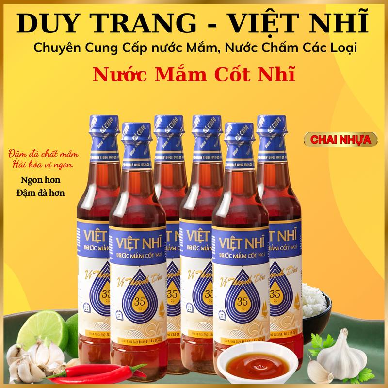 Combo 6 Chai Nước Mắm Cốt Nhĩ Cá Cơm Việt Nhĩ 35% - Chai Nhựa Thể Tích 500ml Hương Vị Đậm Đà Cung Cấp Vitamin Dinh Dưỡng Cao Cho Mọi Món Ăn
