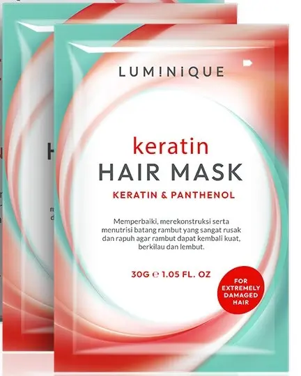Luminique Hair Mask Keratin 30gr Hairmask Shampoo Rontok Kering Conditioner Haircare