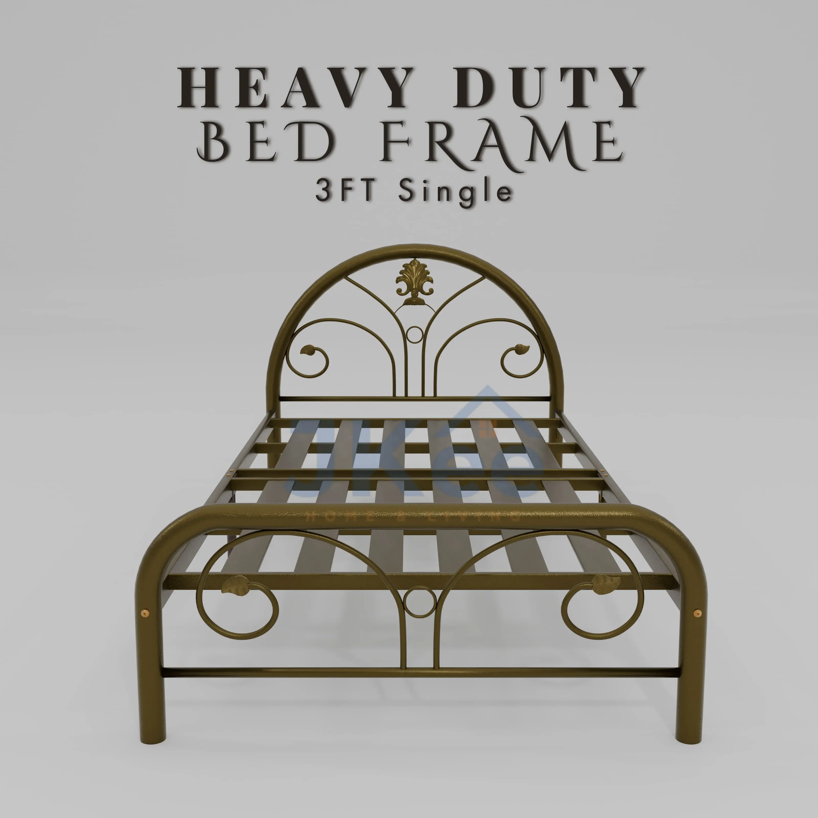 (+TILAM) (SUPER SINGLE) JKEE HEAVY DUTY Solid Metal Single Bed Frame Set / Set Katil Bujang Besi / Katil Super Single / Katil Besi Tebal - Furniture