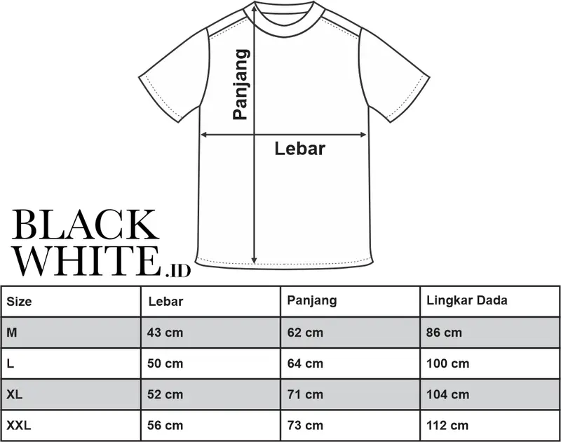 Kaos lengan pendek Unisex pasukan kata kata  pria/wanita blackwhite.id95 B301-306 Digital Panjang Printing Sablon Lembut Soft Distro Baju Oblong Atasan 7
