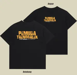 Kaos kota Trenggalek T-shirt Pemuda Trenggalek bahan katun combed adem lembut nyaman dipakai Hitam