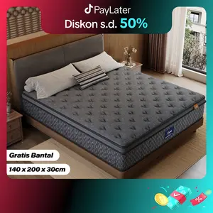 GREAME Kasur Spring Bed Cooling Mattress Pocket Spring Untuk Lantai Tebal 30cm Ukuran 140x200cm Pocket Spring Bed Anti Tungau & Ramah Kulit Sensitif