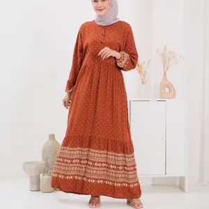 Dress Nadira | Long Dress | Busui Frendly | LD 110 Nyaman Adem Bahan Rayon Super