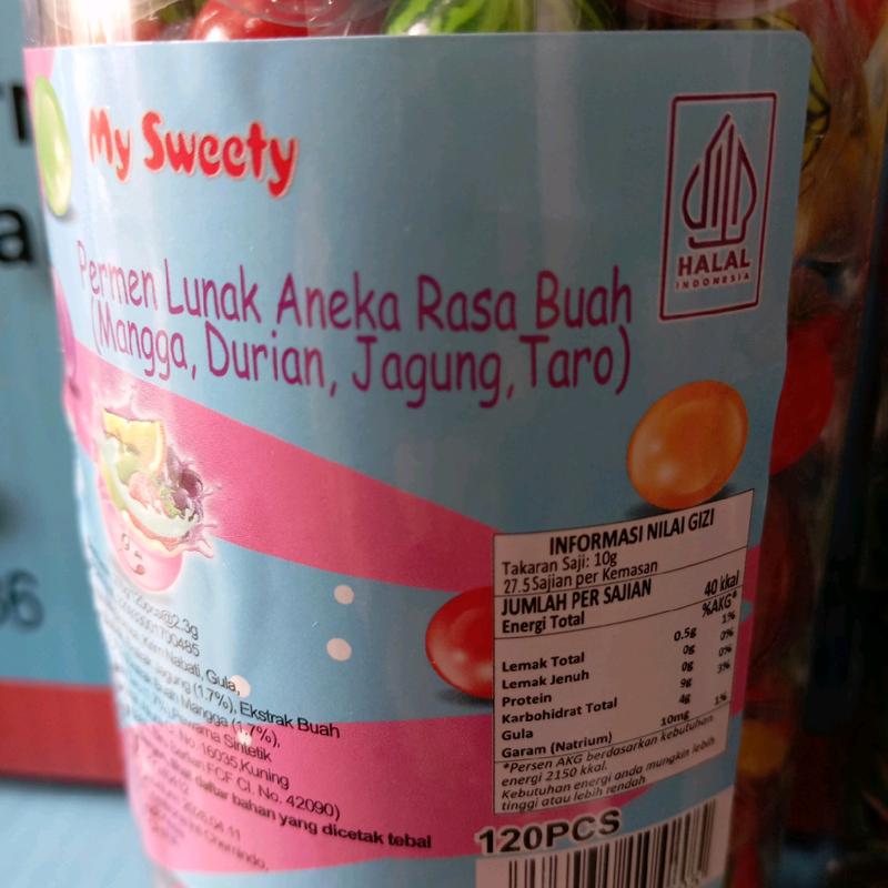 Permen Lunak Mini MY SWEETY toples tabung biru isi 120 pcs  Candy Snack 3