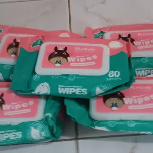 Tisu Basah Bayi Pure Water 80 Lembar | Tanpa Alkohol & Pewangi | Lembut Aman Kulit Sensitif | Travel Friendly | Best Seller Harga Murah COD