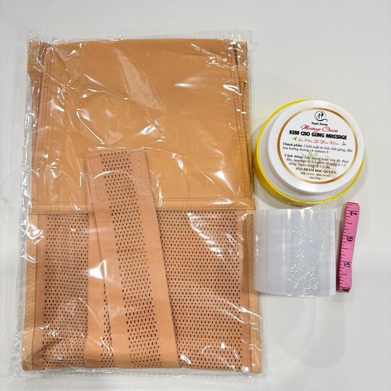 Combo 4 Món Kem Cuộn 7cm Đai Thước Kem Cao Gừng Massage 250g Cuộn 7cm- Huyền Beauty Shop