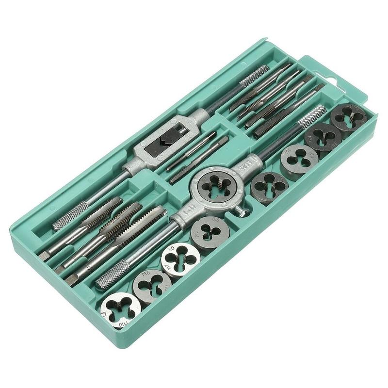 Product Introduction of Tap Die Set 40 20 pcs Alat Snai dan Tap Ulir Dart Mur Baut Alat Senai 12pcs 20pcs Senei Die Senei Logam kunci  ring 41
