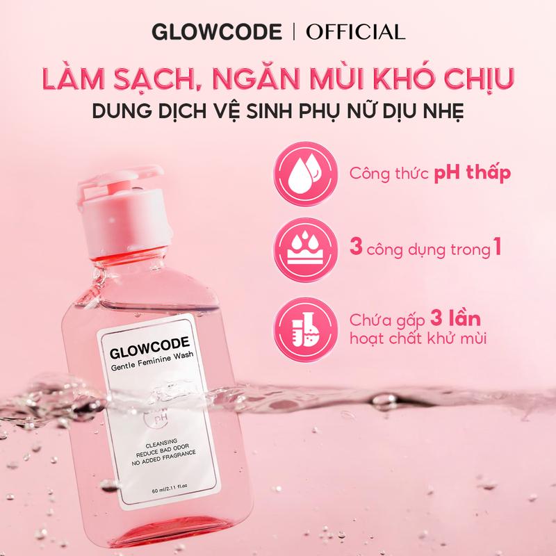 dung dịch vệ sinh cho bé gái Glowcode Gentle Feminine Wash nước vệ sinh phụ nữ nước rửa phụ khoa 50ml