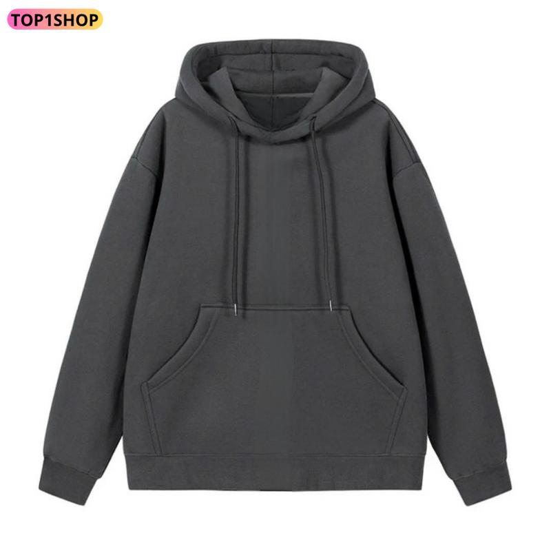 Áo Khoác Hoodie Trơn Nỉ Bông Cao Cấp Form Rộng Đủ Màu Nam Nữ