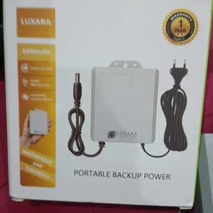 LUXARA UPS 12V 1.5A Mini UPS Baterai Cadangan - Anti Mati Listrik untuk WiFi Router Modem & Kamera CCTV Outdoor Tahan Air & Tahan Api, WiFi Tetap Nyala Saat Lampu Padam Darurat Rumah