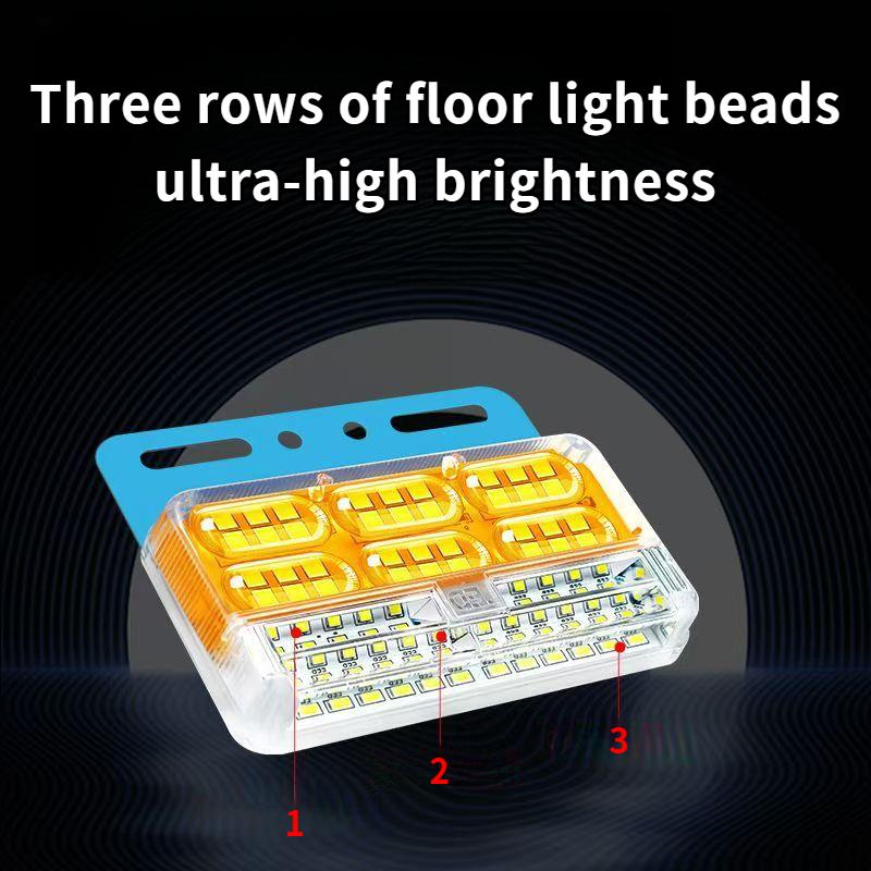 Product Introduction of Truck Super Bright Waterproof Three Row Side Light 24V Truck Trailer Reverse Width Steering Side Light Side Light Waist Light 7