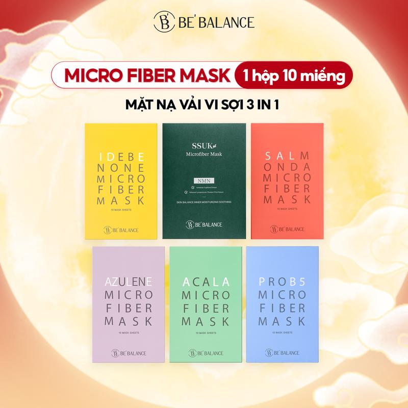 [LAN ANH DAILY X BE'BALANCE] Mặt Nạ Vải Vi Sợi Be'Balance MICRO FIBER MASK 3in1 giúp Làm Đẹp Da 10 Miếng/Hộp