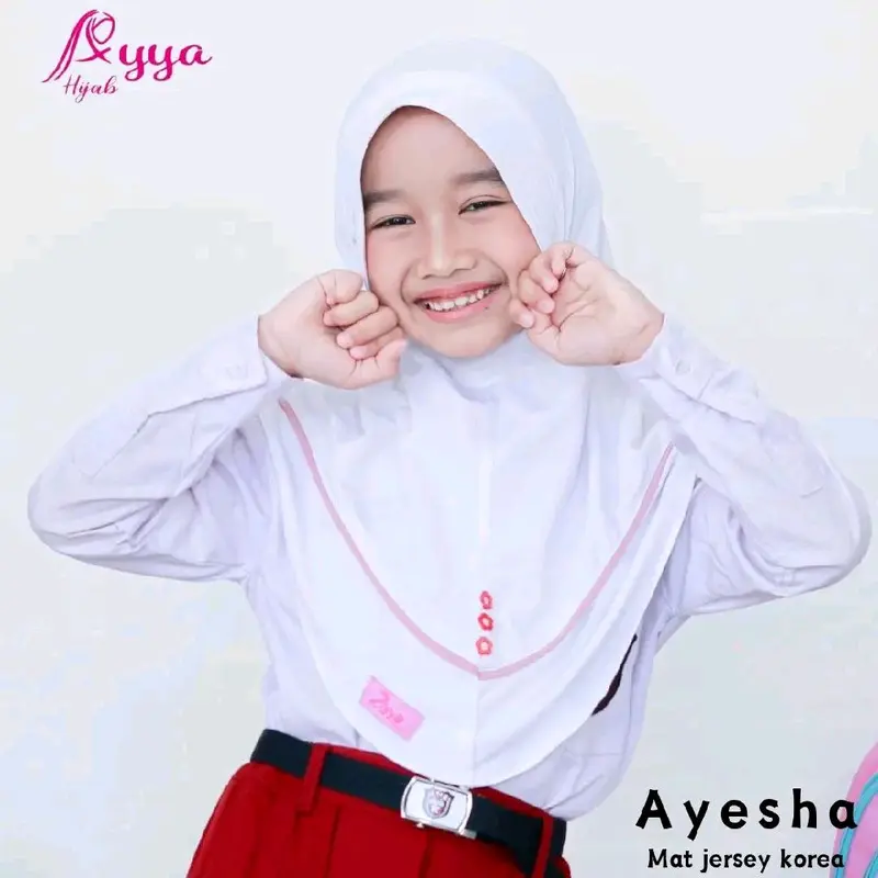 Ayesha jilbab anak Jilbab sekolah By Ayya hijab Bergo Nyaman _Kerudung Instan 4