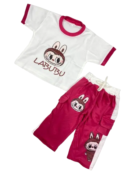 set outfit anak perempuan sweater terbaru setelan motif usia 1-12 tahun Parsel setelan  labubu taupe setelan resmi & setelan 4