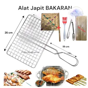 Panggangan Ikan Steinles / Capit Panggang Kitchenware Alat Bakaran Sate dan Ikan
