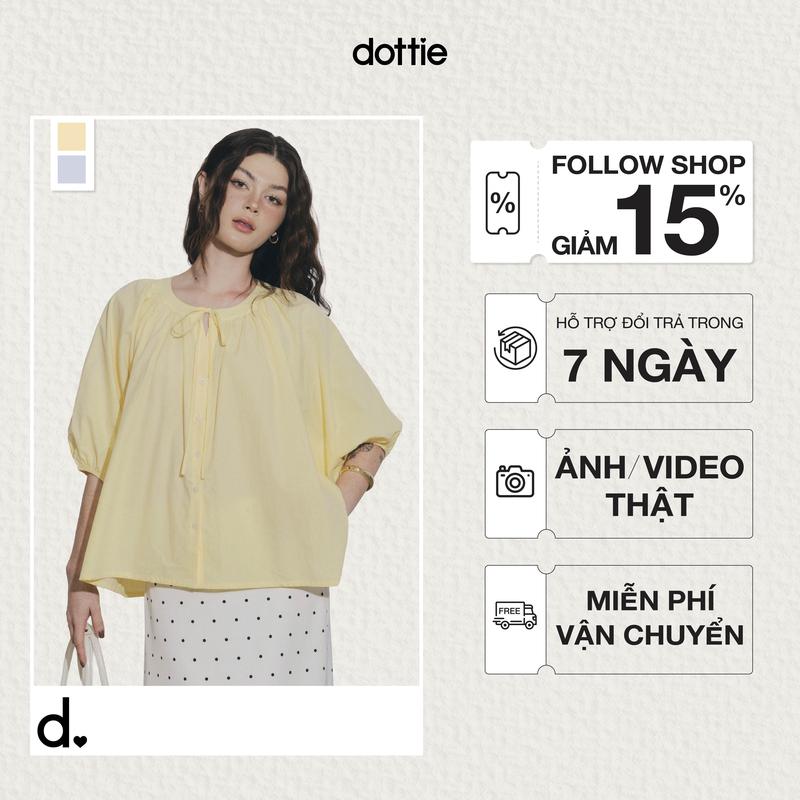HOT DOTTIE - Áo tay phồng rút nhún cổ - T1135