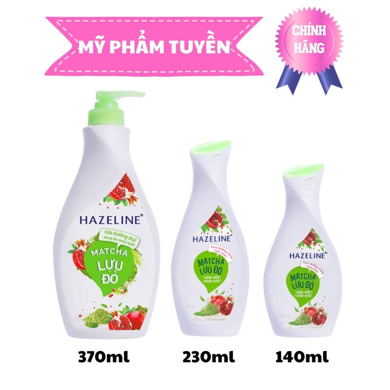  Sữa dưỡng thể body Hazeline Matcha Lựu đỏ 