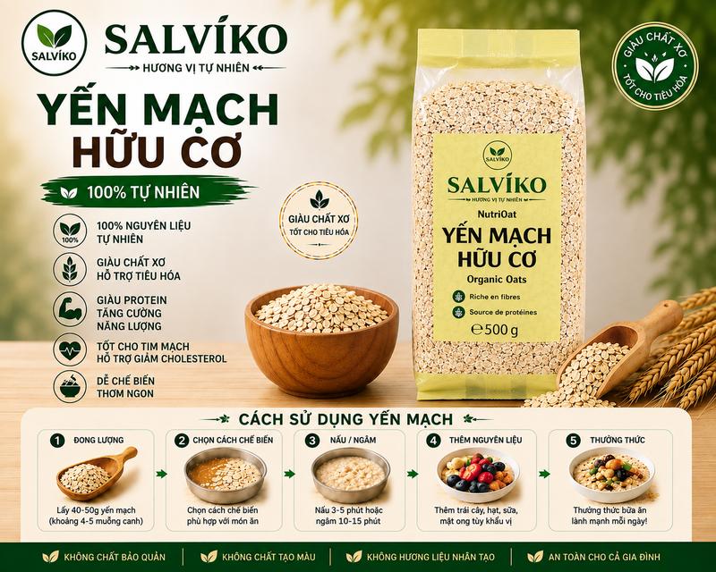 500g Yến Mạch Ăn Kiêng Giàu Dinh Dưỡng - Phù hợp ăn kiêng