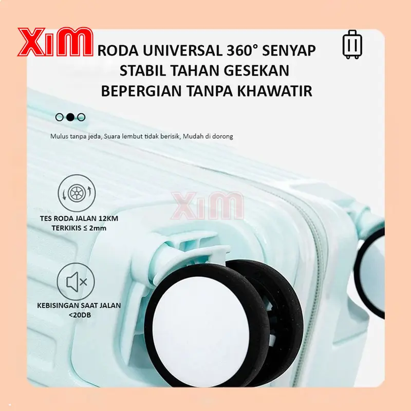 【XIM_KOPER】A803 KAPASITAS BESAR 20/24/28 INCH KOPER TRAVEL KABIN & BAGASI LAPTOP NEW DESIGN  STAND CUP / CHARGER USB SUPPORT BERKUALITAS TINGGI koper anti-pencurian jangan dicuci 6