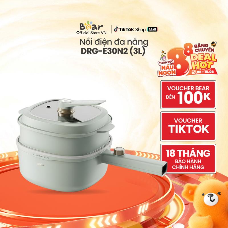 Nồi điện đa năng Bear DRG-E30N2 (3 Lít) Nồi Lẩu Nấu Ăn
