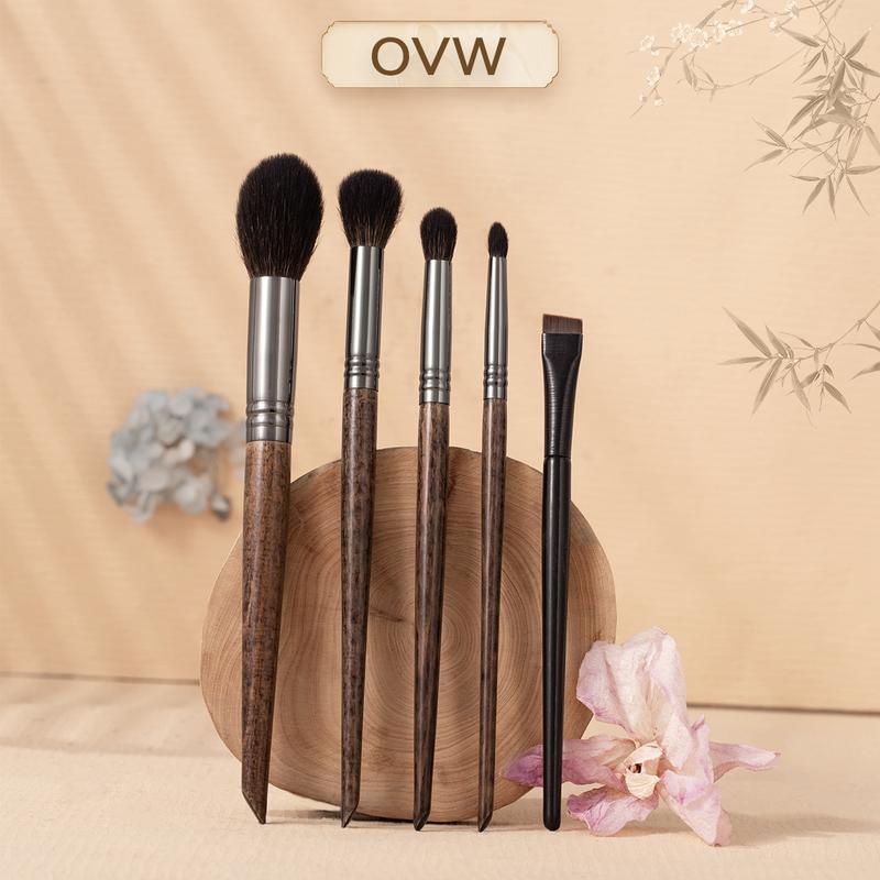 Bộ 4 miếng, OVW Bộ Cọ Trang Điểm, Cọ Trộn Lông Dê, Cọ ánh Phấn Má Hồng, XQ571119, Quà Tặng Cho HS01
