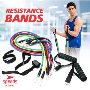 SPEEDS Resistance Bands 11 in 1 Set Tali Pembantu Fitness Gym Power Outdoor 024-10