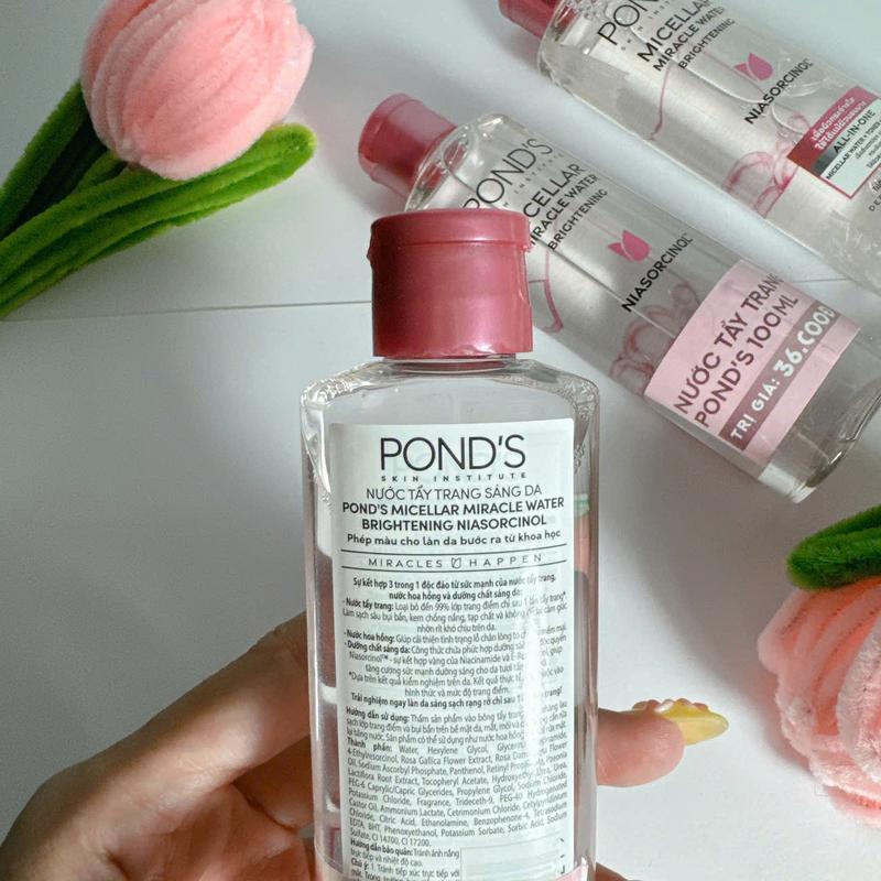 combo 3 chai nước tẩy trang sáng da P ond's size MINI 100ml 2