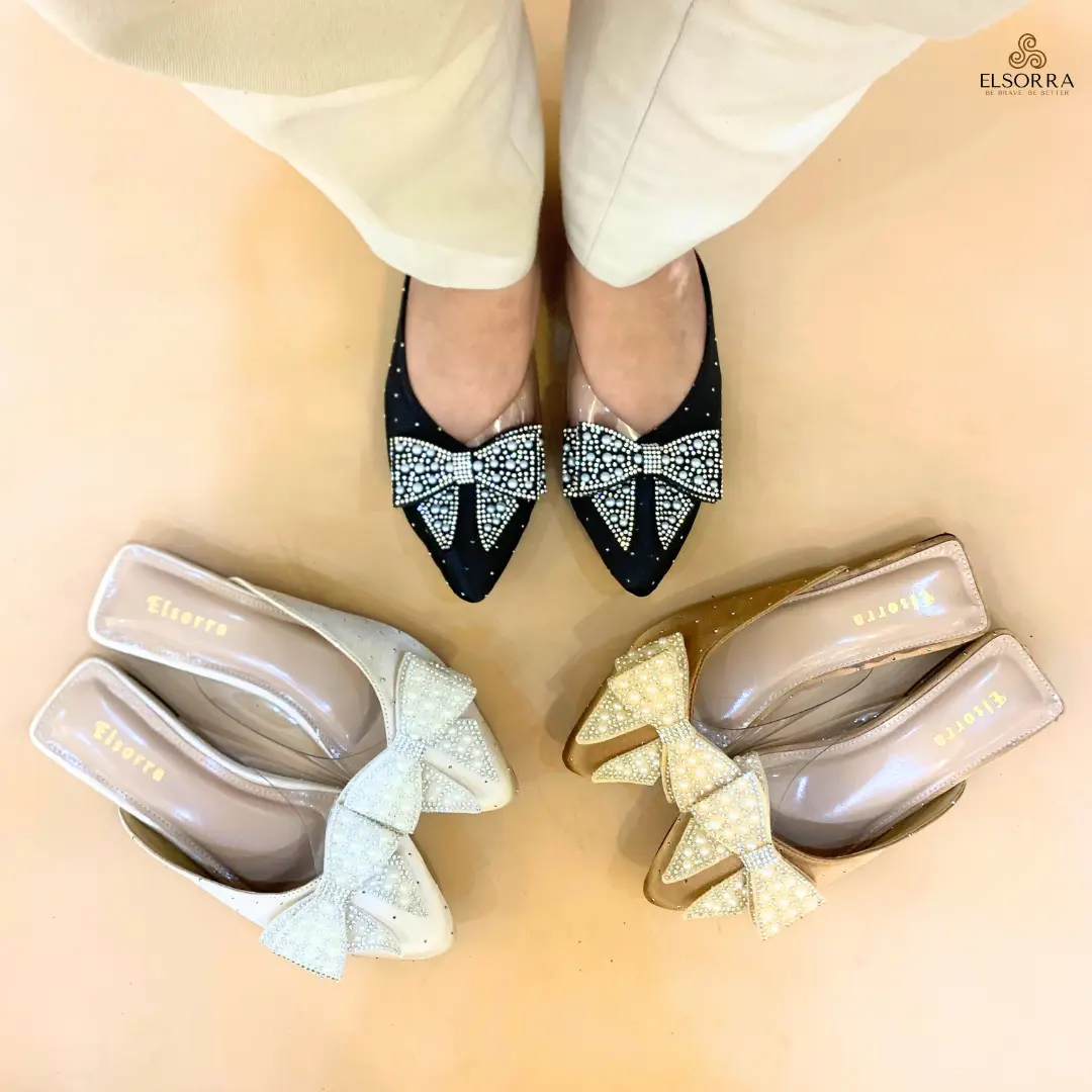 ELSORRA Premium Mules Collection - Dita Series [TB-359] Sepatu Wanita Mewah Import Best Seller Terbaru Kekinian Viral