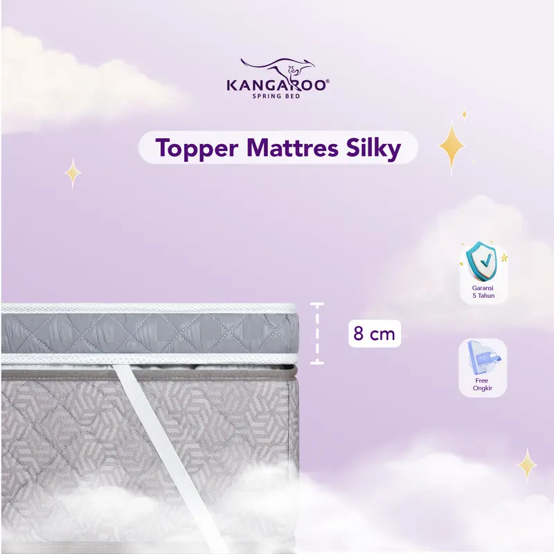 Kangaroo - Topper Mattress Silky - Solusi tidur nyawan di kasur lama- 100x200 120x200 160x200 180x200 Matras 5