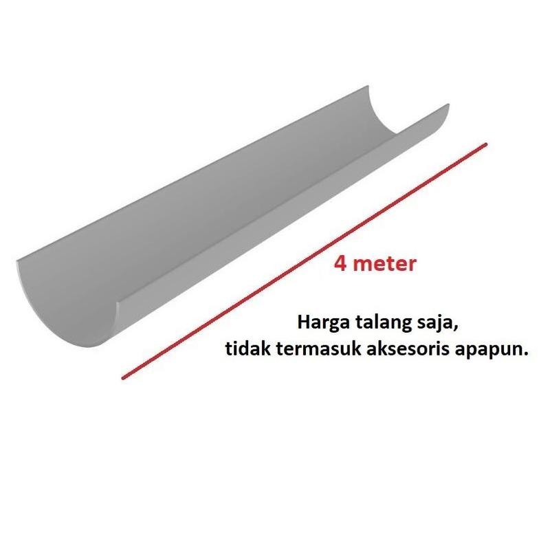 Talang air atap rumah genting PVC merk LANGGENG diameter 8