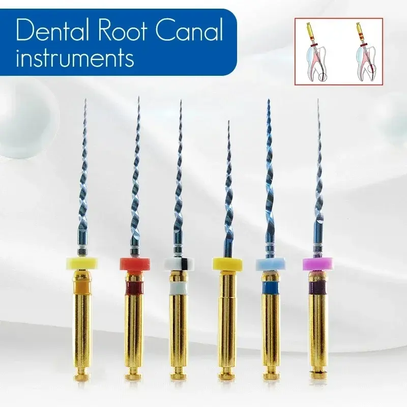 6Pcs/Box Dental Nickel-titanium Thermally Activated Root Canal Files - For Endodontic Treatment, Dental Instruments