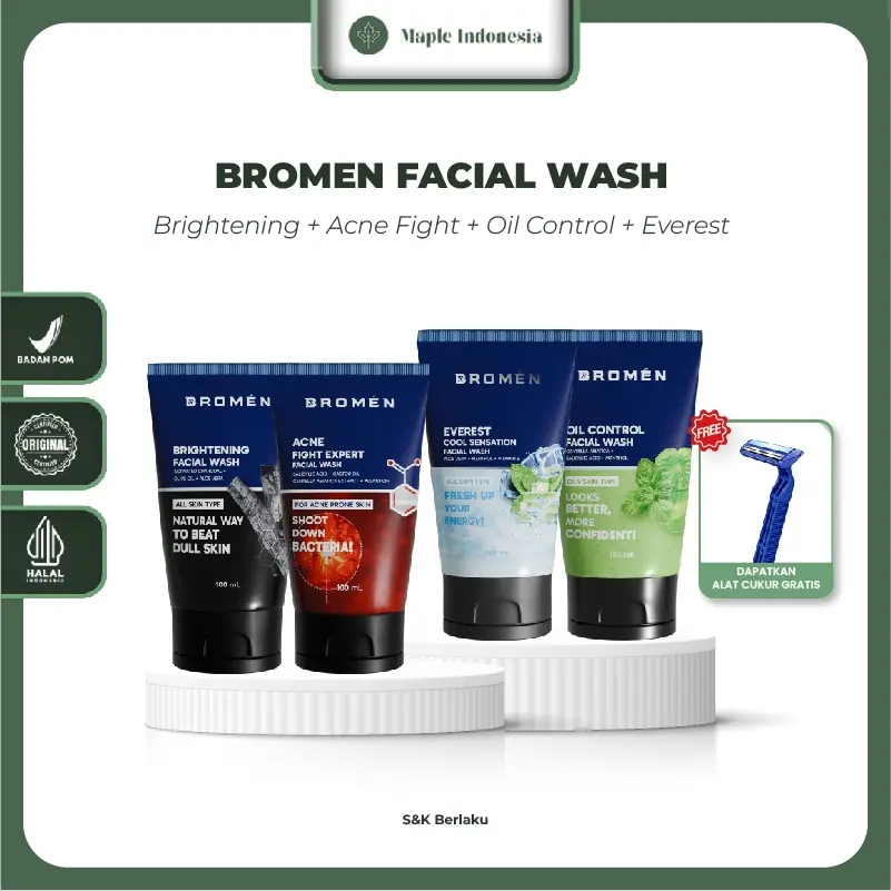 Bromen brightening soap - sabun pencerah wajah pria
