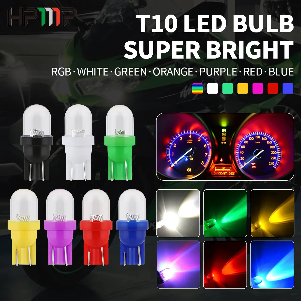 1PC T10 LED BULB W5W 194 168 CAR AUTO READING BULB WEDGE INSTRUMENT LIGHT SIDE DASHBOARD NUMBER PLATE LAMP