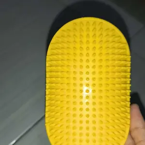 Sisir Karet Oval Sisir Mandi Hewan Peliharaan Kucing Anjing Sisir Karet Mandi Pet Grooming Brush