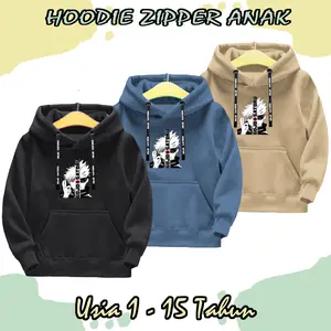 Sweater Hoodie Anak Laki Laki Usia 5-15 Tahun Bahan Fleece Warna Denim Hitam Coksu Maroon Navy Mint Taro