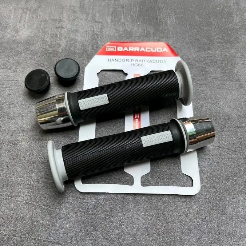 handgrip baracuda HG66 plus jalu chrome / grip baracuda HG66 universal plus jalu chrome / handfat  / sarung gas semua motor harga sepasang 3