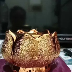 4" 5 Inch Hiolo Tempat Hio Emas Kuningan Hiolo Tempat Bakar Dupa Bentuk Lotus