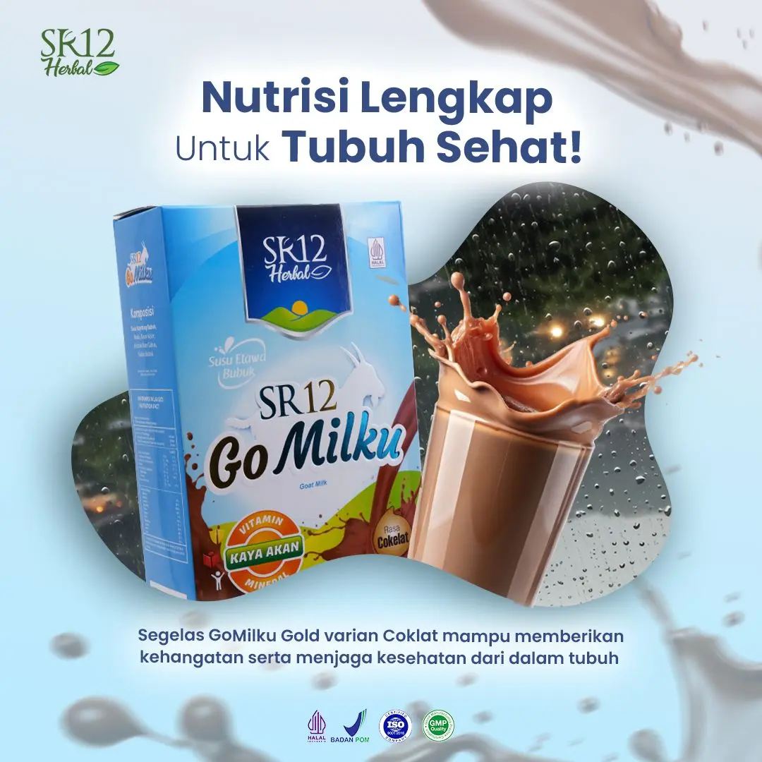 GO MILKU SR12 Rasa Original, Coklat dan Strawberry BPOM Susu Bubuk Etawa