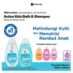 JOHNSON'S Active Kids Shampoo & Bath - Sampo & Sabun Anak 100 ml / 200 ml