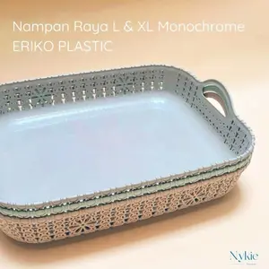 Nampan Raya / Wadah / Tatakan Plastik Ukuran L & XL Monochrome Murah ERIKO PLASTIC