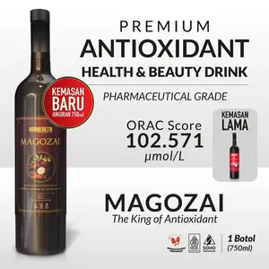 Premium Antioxidant (non Astaxanthin) - Superfruit dengan kandungan ekstrak buah manggis, goji berry & açai berry Score ORAC 102.571 mikromole/liter - Magozai - 1 botol @750