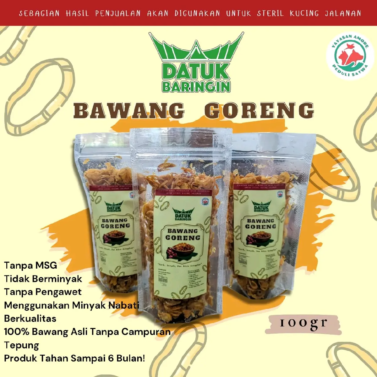 Bawang Goreng Datukk Baringin 100gr