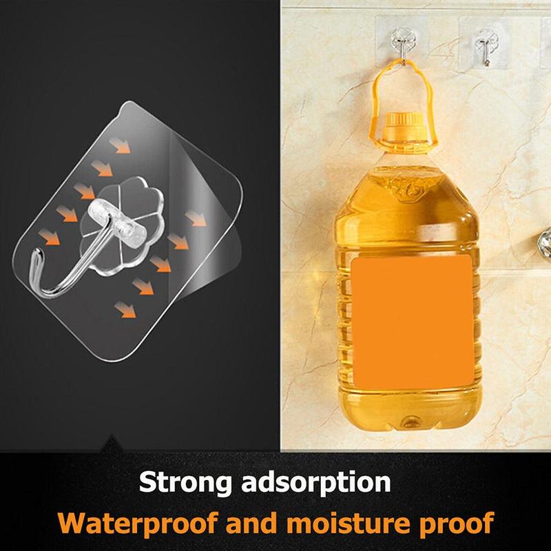 Product Introduction of Móc Dính Không Cần Đục Lỗ, 20 Cái, Chất Liệu Acrylic Trong Suốt, Thích Hợp Sử Dụng Tại Nhà 31