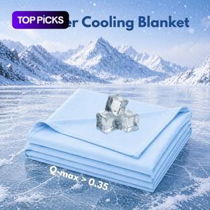 通気性に優れた涼感夏用ブランケット、軽量・ソフトなシングル層ベッドブランケット、暑がりの方や家庭用・旅行に最適 #トップス